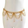 Metallic Color Pattern Waist Chain Heart Solid Electroplated Waist Belt Nightclubs
