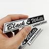 3D Aluminum Logo Black&White Limited Edition Badge Sticker Emblem Decals Auto Universal Accessories