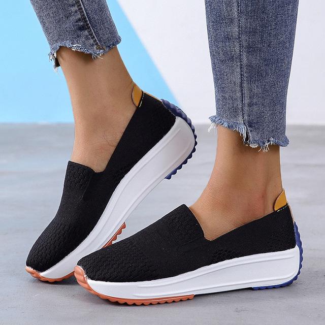 Breathable Sneakers Women Flats Shoes Woman Light Sneakers Slip On Mesh Spring Autumn Loafers Femme Basket Flats Shoes For