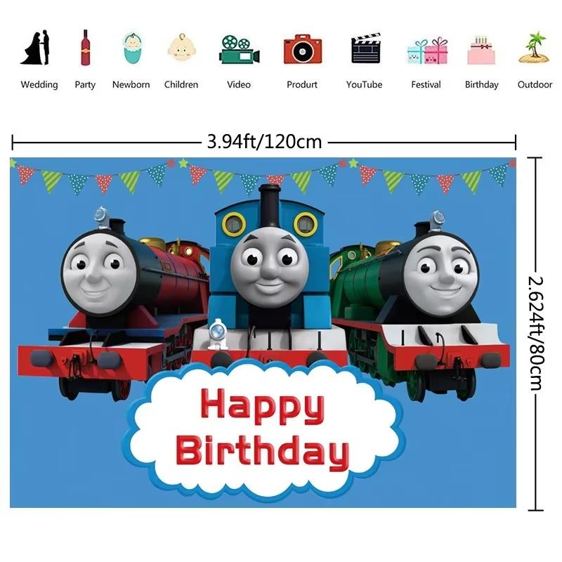 Thomas Trains Theme Party Decorations Thomas Friend Plates Cups Backdrop Balloons Kids Birthday Party Supplies Baby Shower Gifts