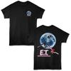E.T. The Extra-Terrestrial - Moon Front & Back Print - Adult T-Shirt - Black