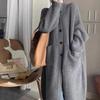Lazy Wind Turtleneck Autumn and Winter Sweater Women's Single-breasted Solid Color Long-sleeved Knitted Cardigan Women's Medium and Long Coat Women