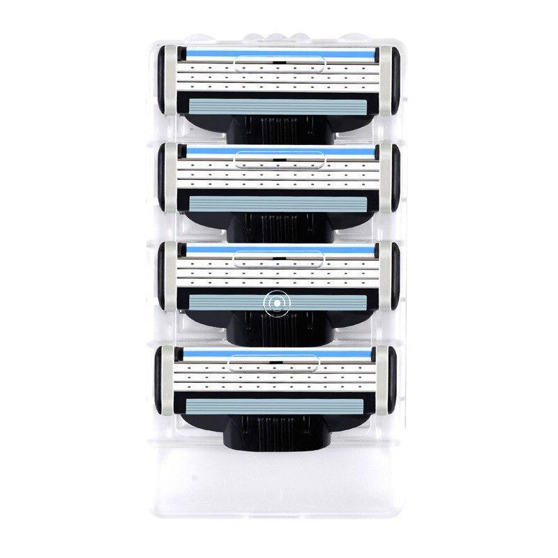 

New 4 Pcs Razor Blades Compatible for Mache 3 Machine Shaving Razor Blade for Men Face Care