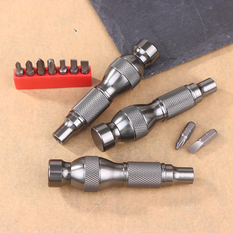 Metal Screwdriver Multi-Purpose Wrench 6.35 Batch Head Aluminum Alloy Household Cross Handle Precision Portable Wrench