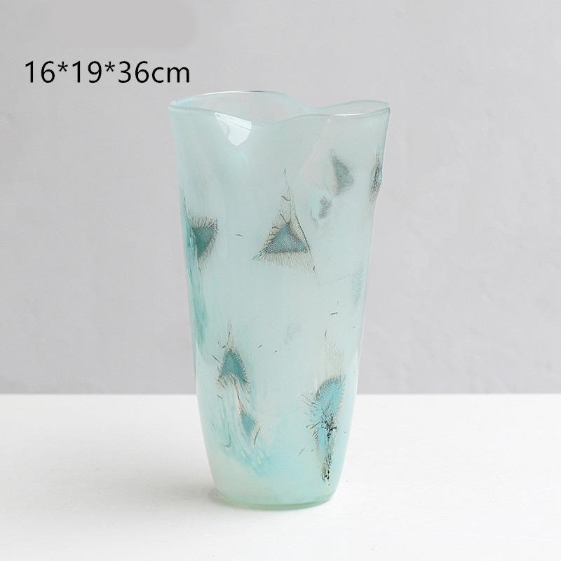 Elegant Gradient Glass Vase Luxury Home Decor for Living Room Tabletop Flower Arrangement