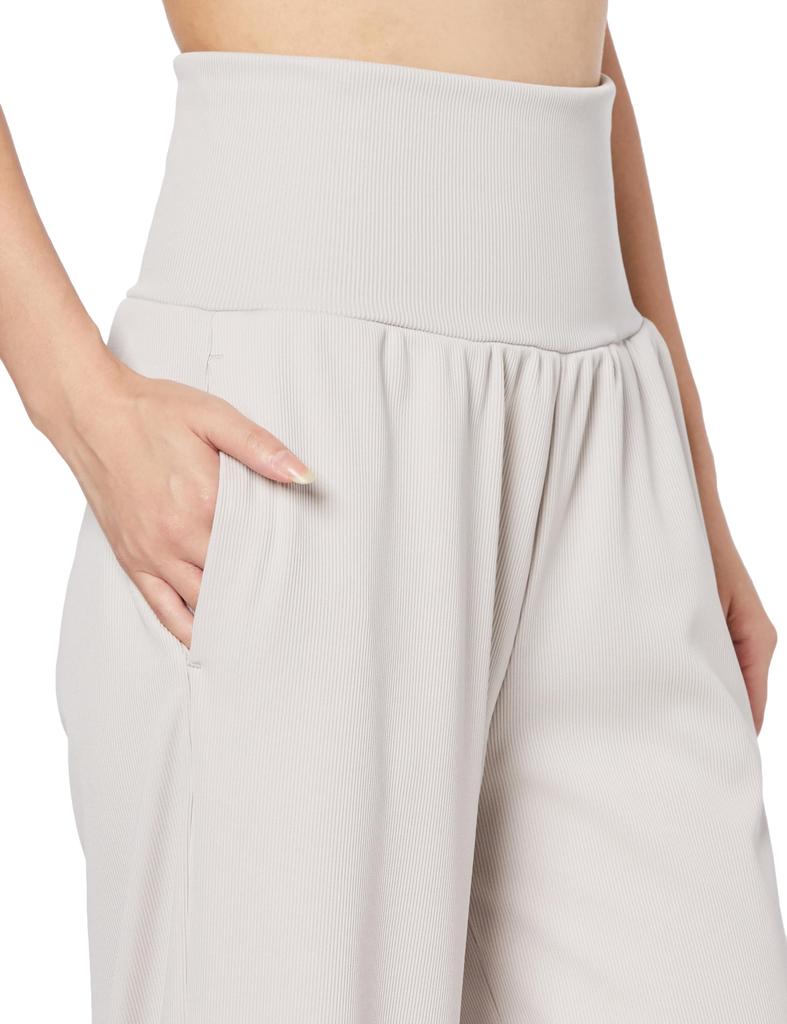 Breath Thermo Stretch Rib Wide Pants Training Outdoor Moisture Absorption Heat Generating B2MDA710 Ivory L [Mizuno] Women's