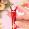 1 Piece Cute Christmas Ballpoint Pen Press Cartoon Reindeer Grandfather Multicolor 10 In 1 Colors Stationery School Office Supply