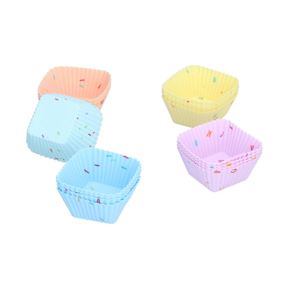 20pcs Non Stick Non-Stick Baking Molds Silicone Material Silicone Muffin Mold  Home Baking