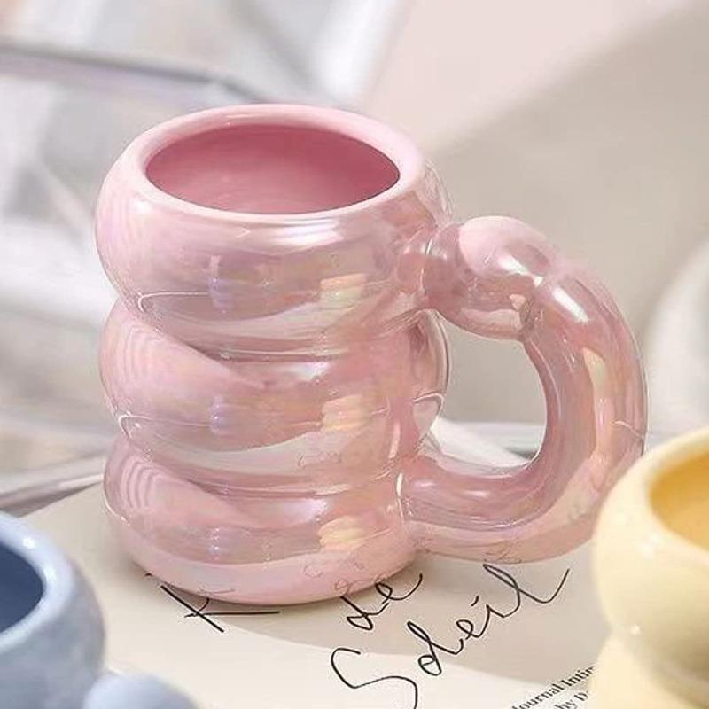 420ml Keramisk Knubbig Mugg Kreativ Nordisk Kaffekopp Söt Kontors Eftermiddagste Molnmuggar Kök Dryckesvaror Heminredning