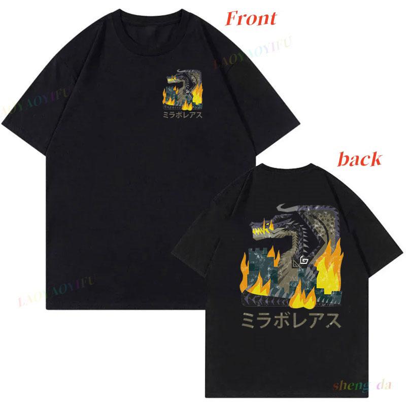 Double Side Print Unisex Shirt Monster Hunter Wilds Tshirt Gaming Fan Art Unisex Clothing Popular Hot Sale Video Gamer T Shirts