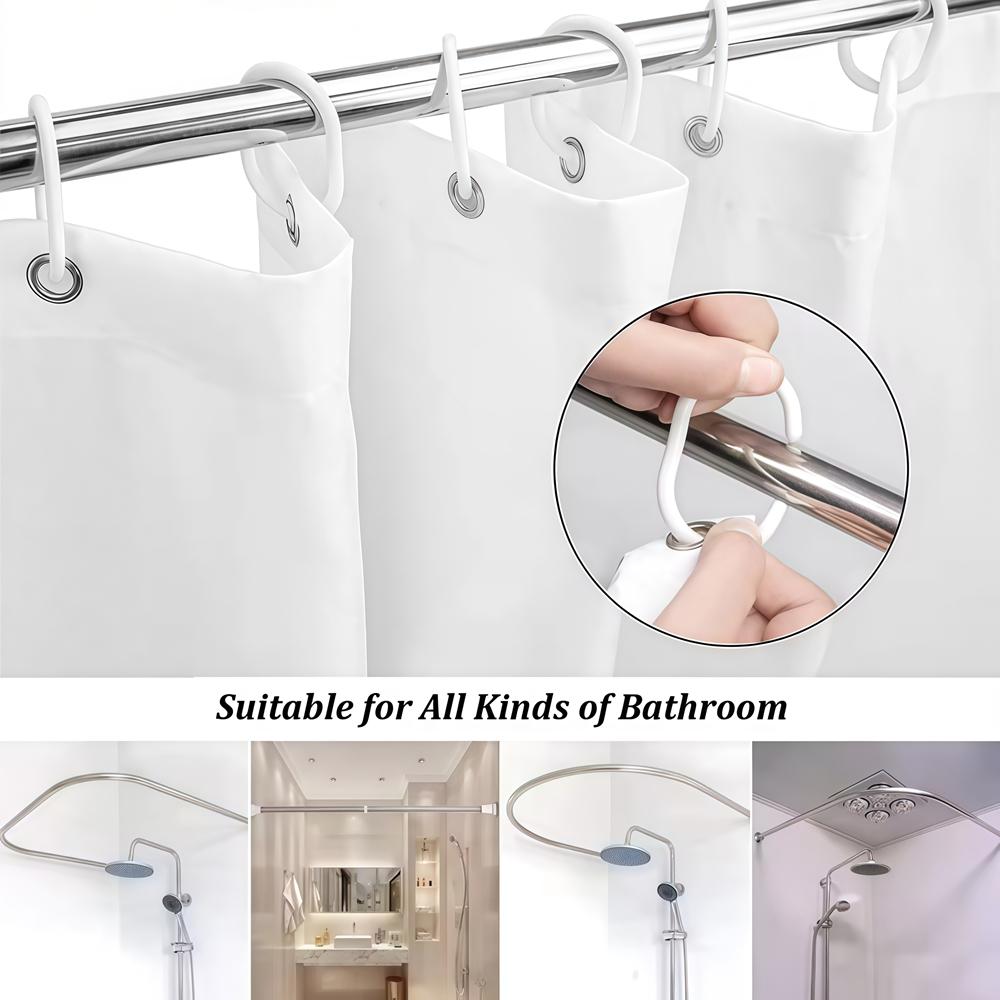 Garden Path Shower Curtain With 12 Hooks Realistic Forest Landscape Butterflies Waterproof Polyester Bathtub Bathroom Curtain