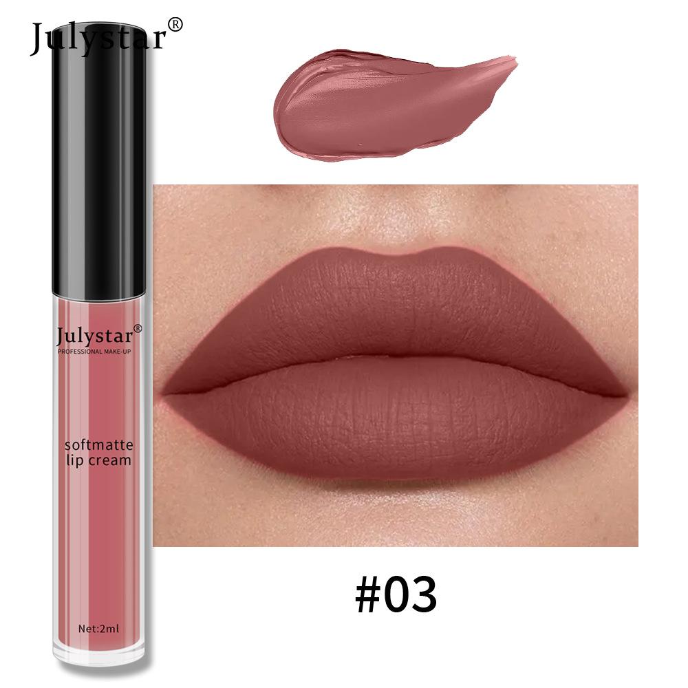 Makeup Matte Lip Glaze Liquid Lipstick Women's Velvet Matte Surface Lasting Non-stick Cup Lip Gloss