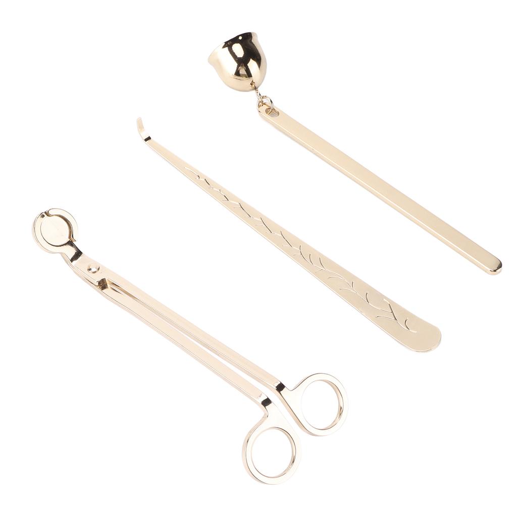 Wick Trimmer Stainless Steel Durable Candle Accessories with Wick Hook Extinguisher for Candle