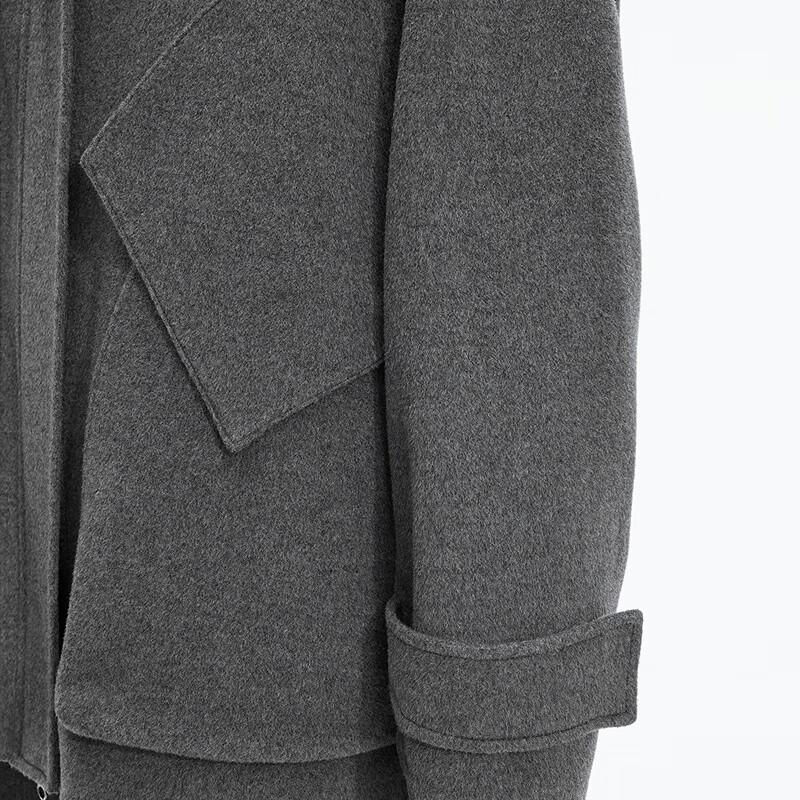 JNBY 2025 Winter Loose Hooded Wool Coat