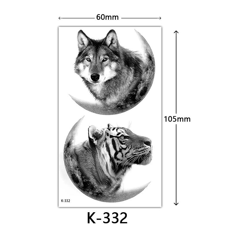 Pegatinas de Tatuaje Impermeables Frescas Pequeñas: Letras Inglesas, Flores, Mariposas, Líneas de Boceto