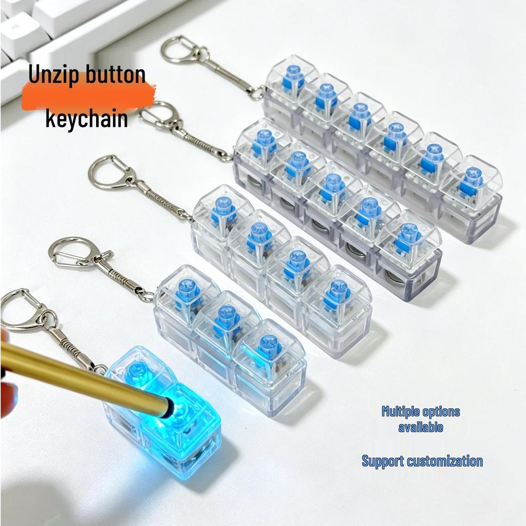 PC3 High Transparency Keycap Keychain: Mechanical Keyboard Decompression Toy