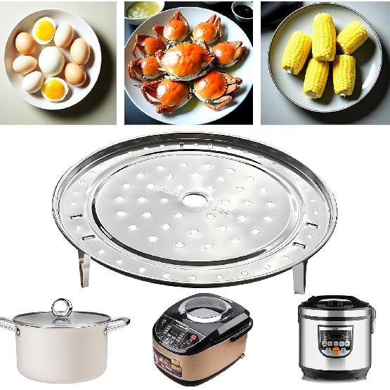 Steamer Rack, 6.89 Inch/17.5cm Detachable Legs 304 Stainless Steel Steaming and Cooling Rack Basket Holder for Pressure Cooker Pot and Pan