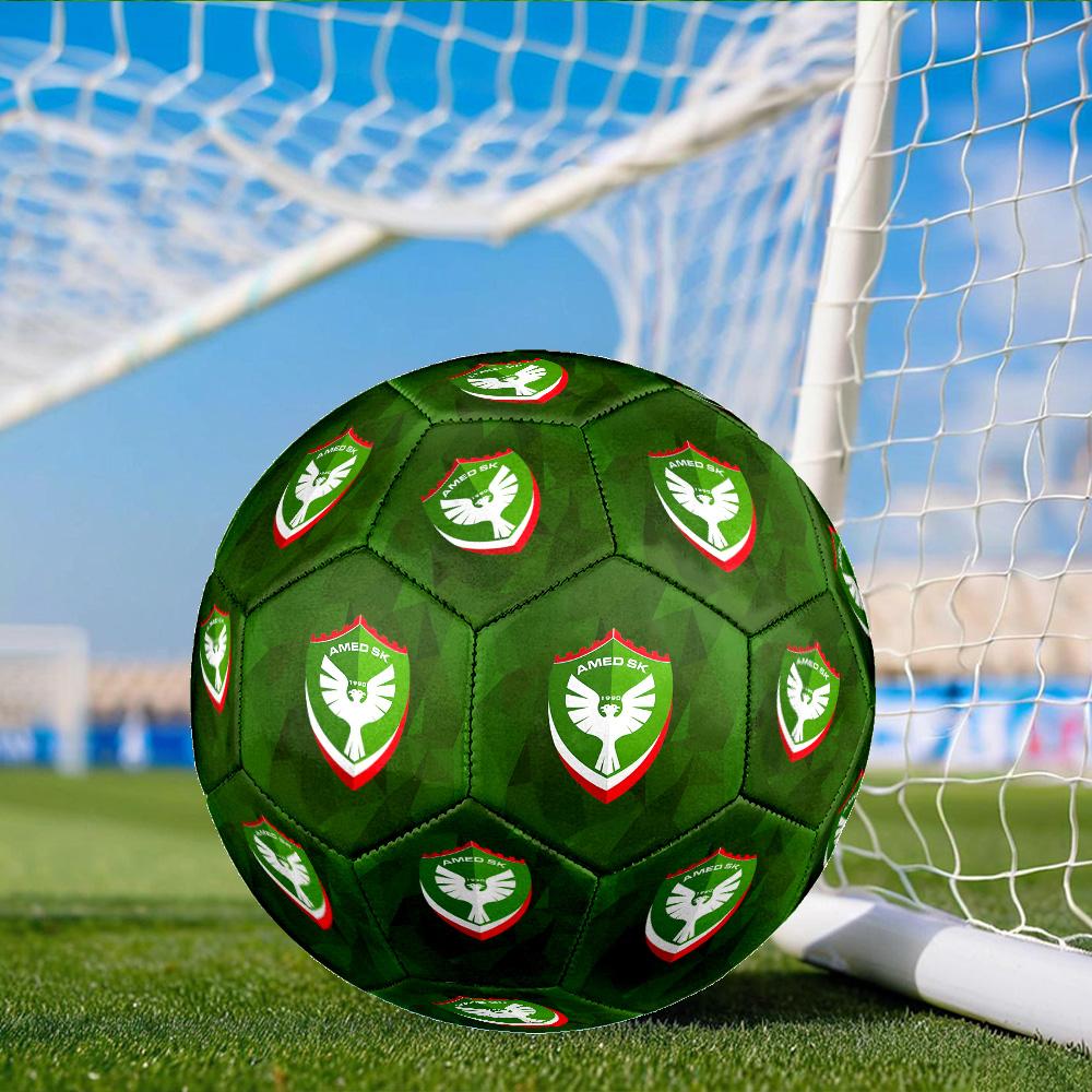 Amed Sk Crest Design Size 5 Soccer Ball, Suitable for Training and Matches, High-Elasticity, Wear-Resistant Material Gift for Fan