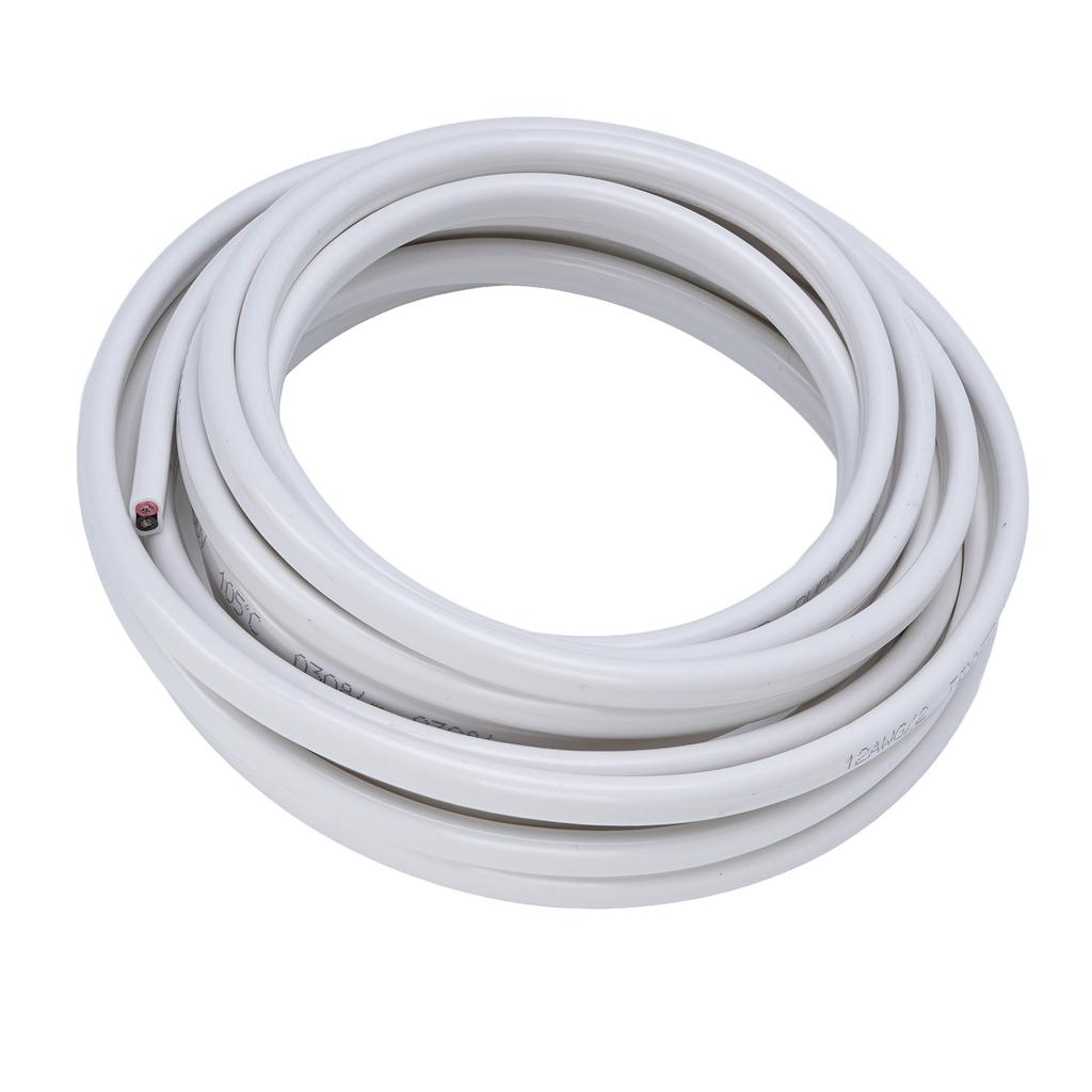 12 Gauge Marine Wire High Purity OFC Copper Wire 20ft 12 AWG 2 Core Insulated Stranded PVC Boat Electrical Wire 600V