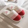Home thermal cotton slippers autumn and winter couple indoor household thick bottom non-slip home fluffy slippers