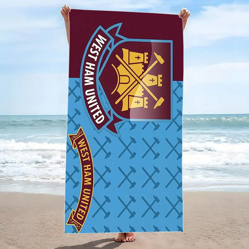 West Ham United Print Beach Towel, Large Soft Quick Dry Towel for Beach Camping Swimming