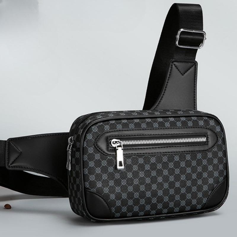 Men's Chest Bag, Color-blocking Single-shoulder Bag, Casual, Trendy and Fashionable, Large-capacity Crossbody Bag