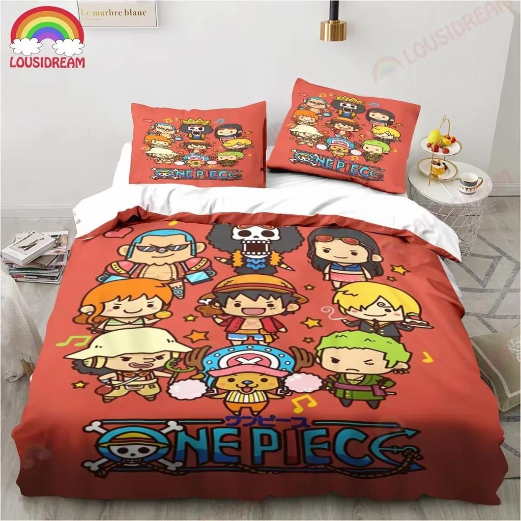 3D Print One Anime P-piece Bedding Set,Duvet Cover Comforter Bed Set Quilt Cover Pillowcase,King Queen Twin Size Boy Girl Adult