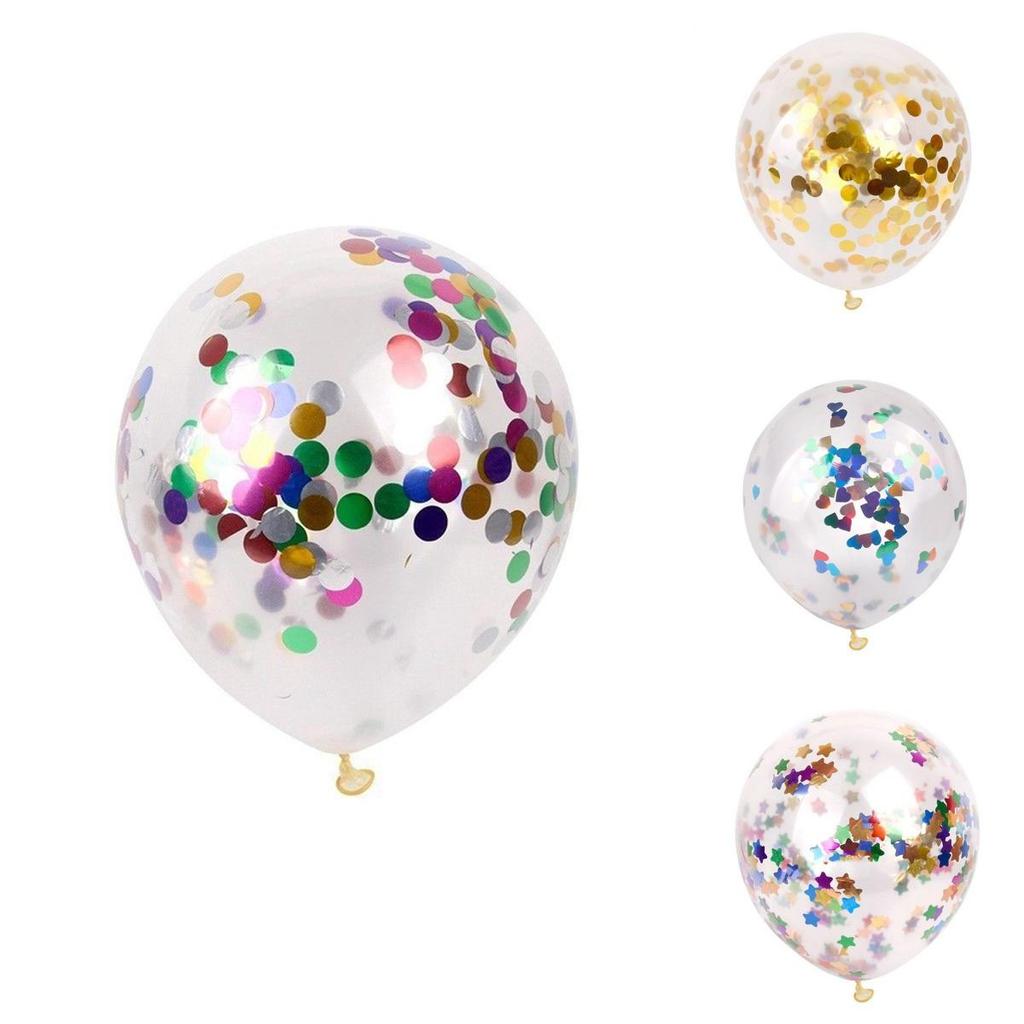 Globo de Confeti Vibrante de 12" Látex Helio Perfecto Para Cumpleaños Bodas Fiestas Memorables