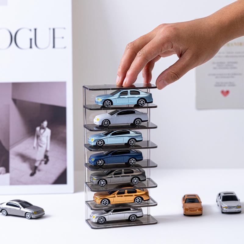 Acryl Spielzeugauto Vitrine Spielzeugauto Ausstellungsbox Diecast Koffer Wandmontiertes Spielzeugauto Regal zur Aufbewahrung Mini Autos Modell Rennen