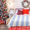 Sky Blue Ribbons Winter Summer Flannel Blanket Throw Fleece Soft Fuzzy Plush Cozy Fleece Blankets For Sofa Ideal Gifts