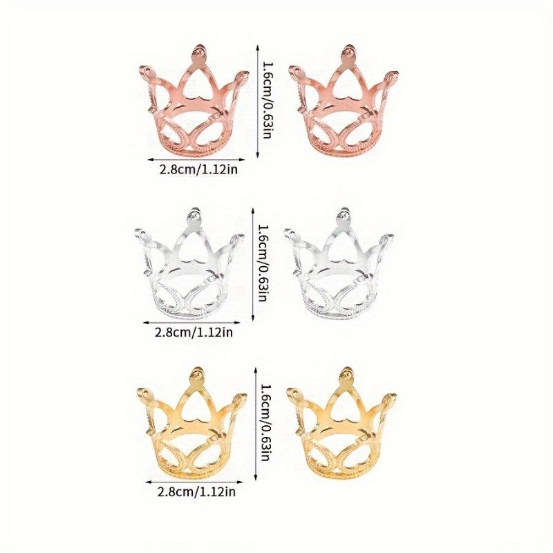 

Alloy Exquisite Crown Spacer Beads Suitable Handmade Rings DIY Jewelry Accessories 5pcs разноцветный