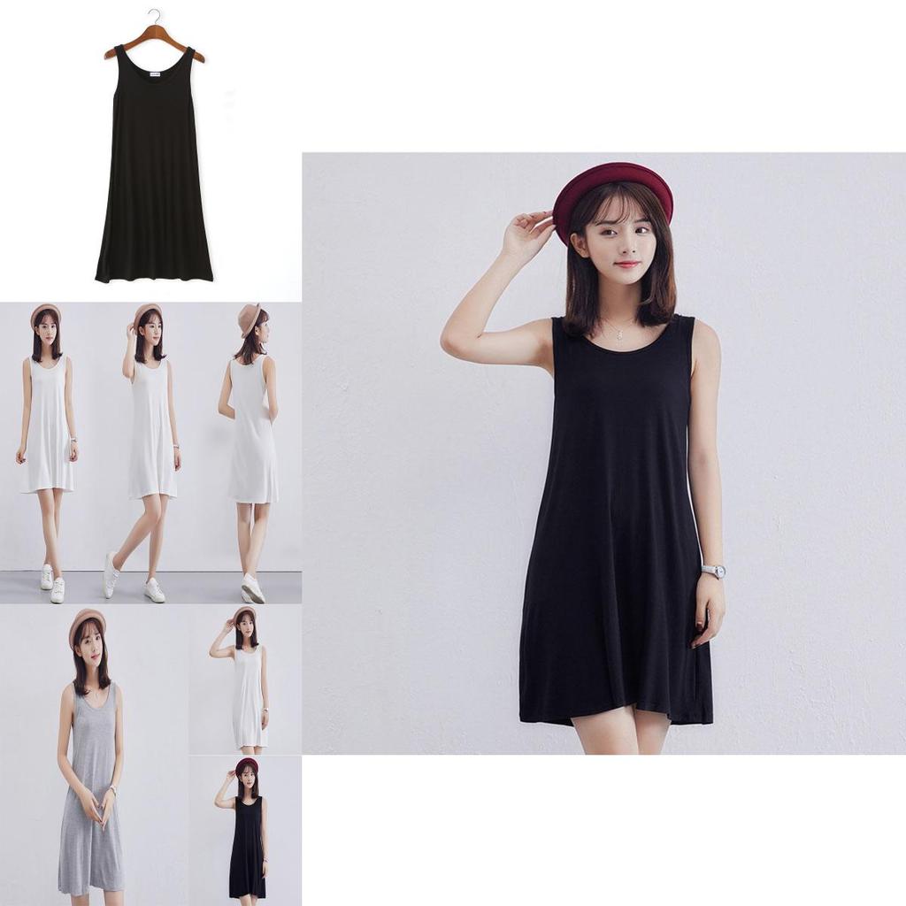 Elegant Women Long Cami Stretch Tank Top Sleeveless T Shirt Bodycon Tunic Mini Dress