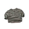 Unisex Kids Striped Long Sleeve T Shirt Children Casual Bottoming Top