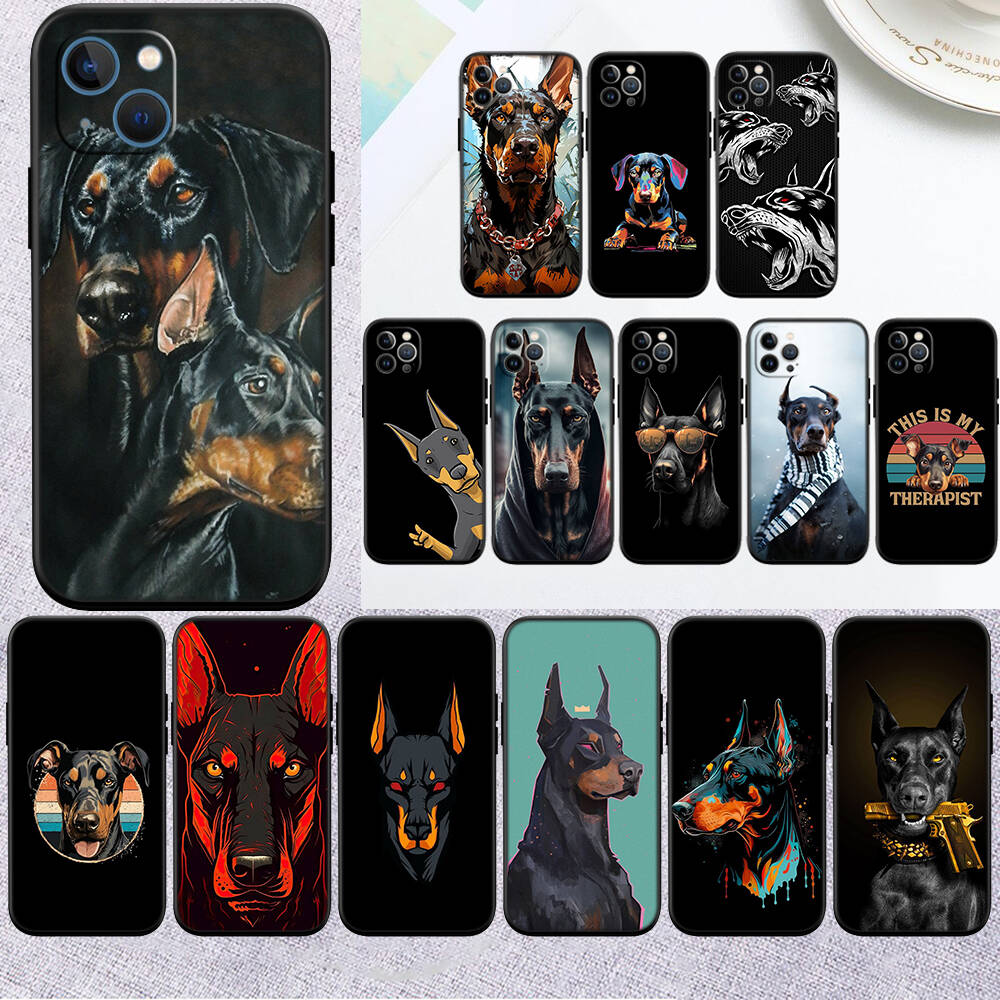 MH42 Dobermann Dog Phone Shell for Samsung S20 S21 S22 S23 S24 FE Ultra Plus Lite S21S A55 A07 A17 F06 F16 M06 M16 M56 A36 A37 A57