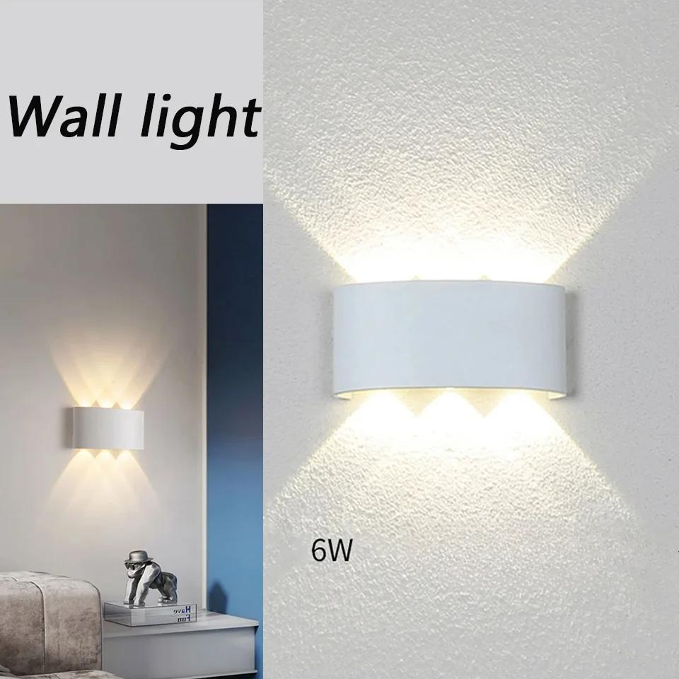 LED Wall Lamp IP66 Waterproof Indoor Outdoor Lighting Modern Simple Wall Light for Living Room Hallway Bedroom Garden Home Decor