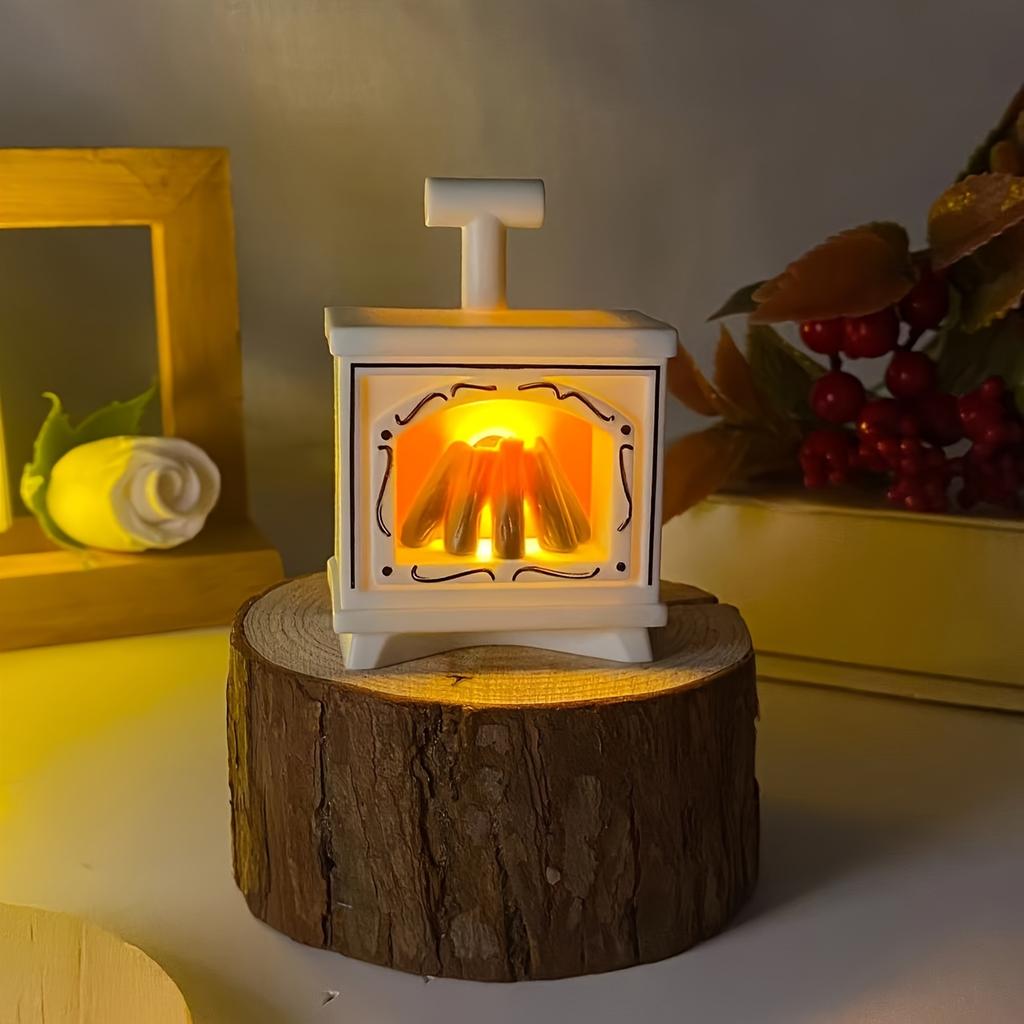 LED Retro Fireplace Candle Light Simulation Flame Decorative Lamp, Halloween, Christmas Gifts Night Light Atmosphere Light