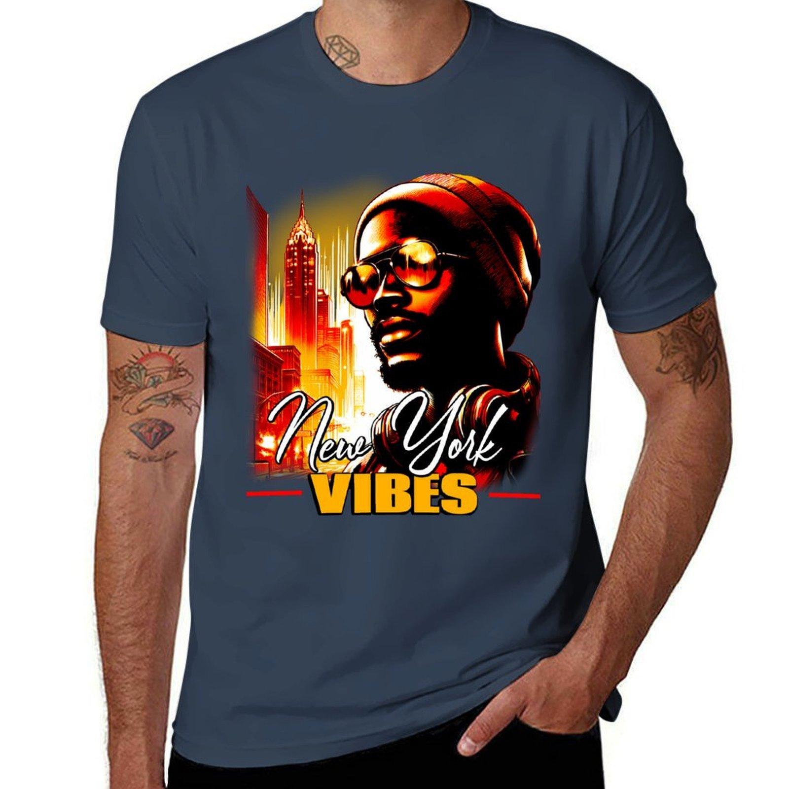 New York Vibes Retro Tshirt Street Style Casual Tee Shirt S