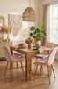 BERA Chair - Light Pink Velvet / Oak Legs X 2
