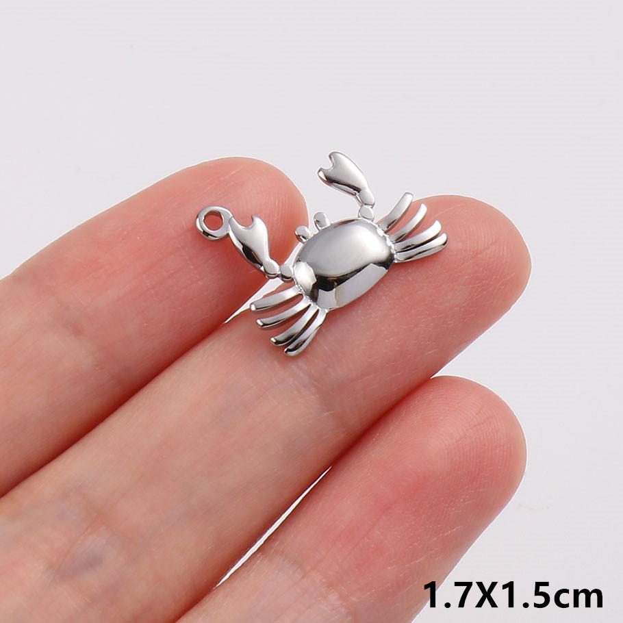 5 Stück/Los Persönlichkeit Meeres tier Anhänger Seestern Schildkröte Muschel Muschelschale Edelstahl Anhänger Für Schmuckherstellung Zubehör Zubehör