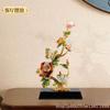 Enameled Metal Decorative Sculpture Plant Design Luxury Home Tabletop Ornament Zinc Alloy Crafted Statement Piece