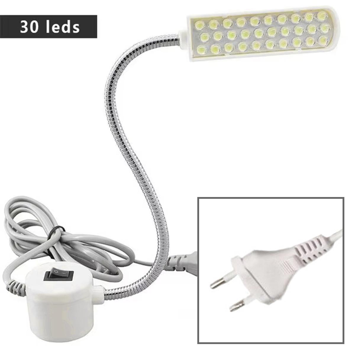 

Промислове світлодіодне світло 1 Вт 2 Вт 3 Вт Портативне магнітне робоче світло з гусячою шиєю для швейної машини Сильне підвіска ЄС Гнучке Потужне EU Plug-30LEDs