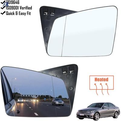 Für Benz SCE-Klasse W212 W204, linke und rechte Seite, beheizter Außenspiegel, Rückspiegel, Rückansicht Glas, Autozubehör, Karosserie-Kit, Teile