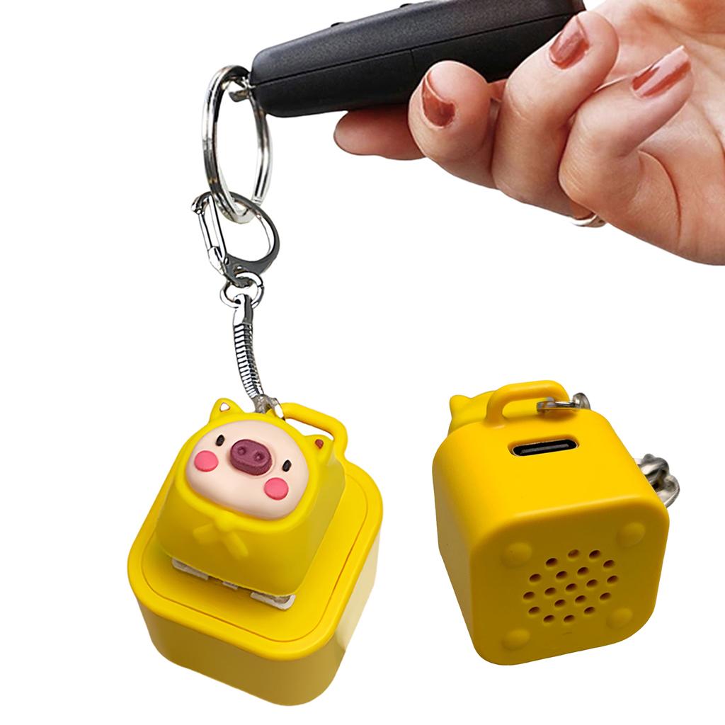 Keyboard Fidget Toy With Sound Light Fidget Clicker Keyboard Keychain Finger Clicker Toys Button Stress Relief Gifts For Adult