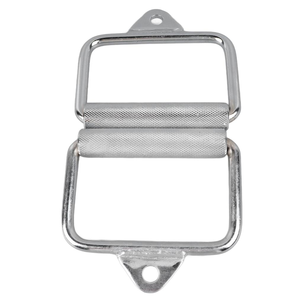 2PCS Gym Exercise Pull Handle Stainless Steel Electroplated D Row Handle Cable Attachment for Fitness Workout Cable Machine Accessories