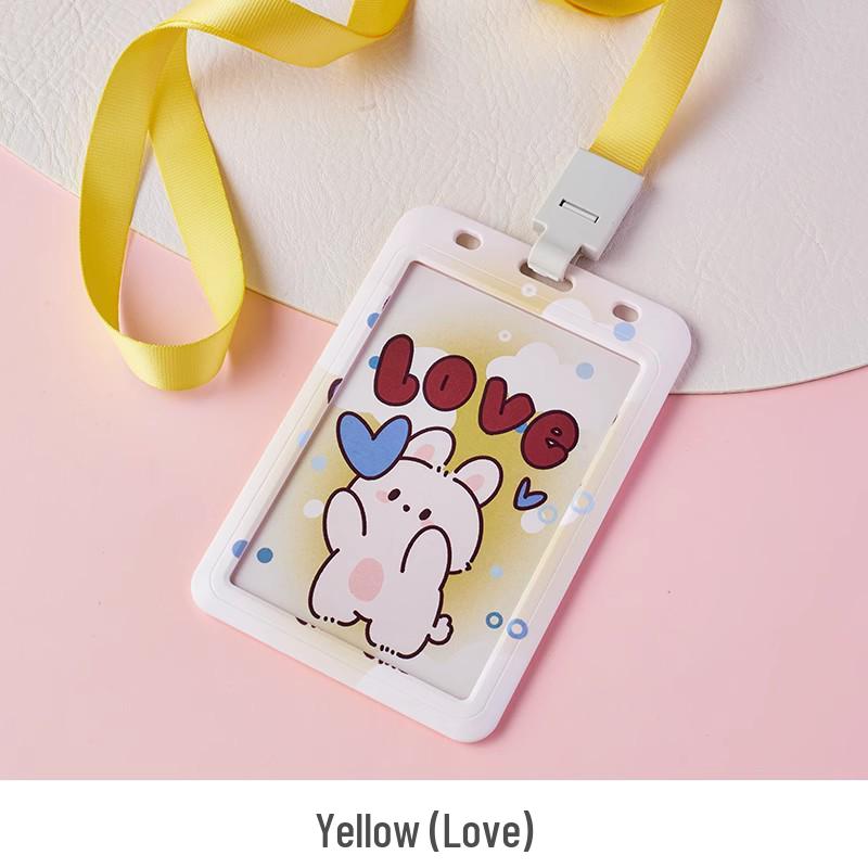 UHOO Youhe Cartoon Animal Card Holder with Lanyard – Durable Campus Badge for Students