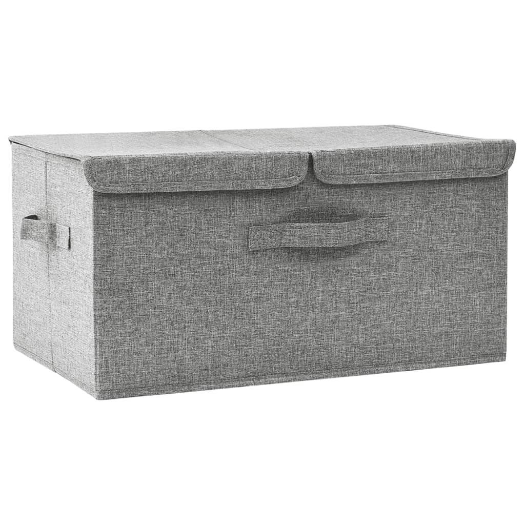 Storage Box Fabric 50 x 30 x 25 cm Gray