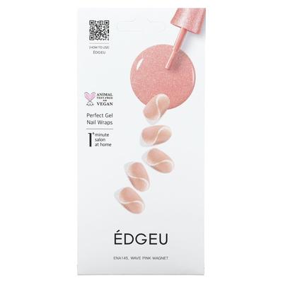 Perfect Gel Nail Wrap, ENA 145, Wave Pink Magnetic, 19-piece Set