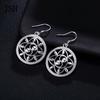 Silver Plated Earrings S925 Silver Earrings Silver Jewelry Fashion Wedding Girls Couple Retro Earrings Jewelry