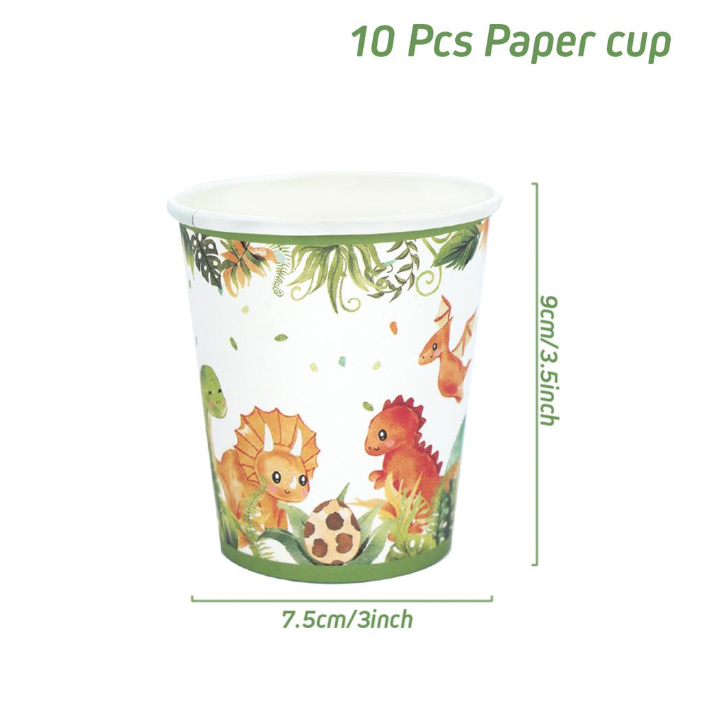 Jungle Dinosaur Disposable Tableware Happy Dino Birthday Napkin/Plate/Cup Jurassic World Roar Kids Happy Birthday Party Decor