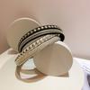 Leicht-Luxus-Textur Hoher Totenkopf-Haarreif, Metallpunkt-Nieten, Elegante Haar-Accessoires zum Styling, Modischer und Atmungsaktiver Haarreif